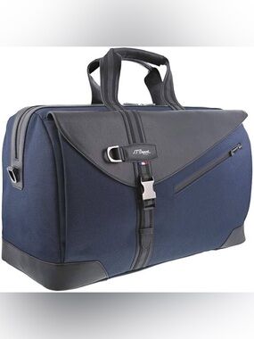 NWT S.T. Dupont Defi Millennium Cosy Small Travel Bag in Black and Blue